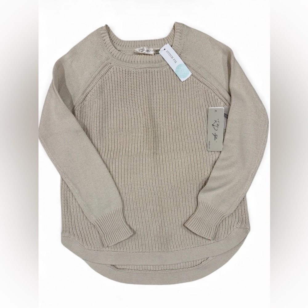 RD Style Women's Cream Crew Neck Sweater